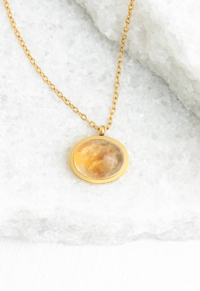 Hopeful Glow Necklace in Citrine