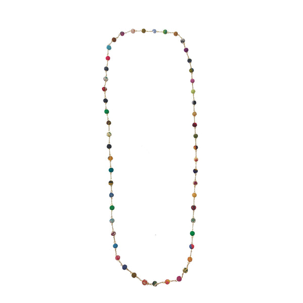 Dotted Kantha Long Necklace