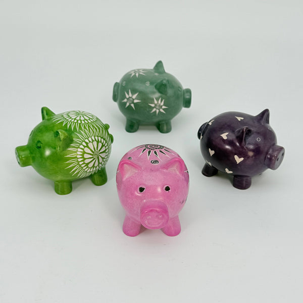 Soapstone Pig, 4" 