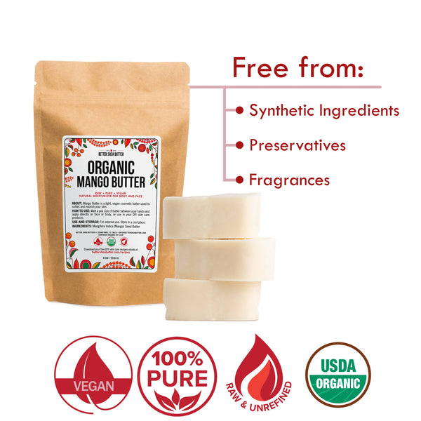 Organic Mango Butter for Skincare & Body Butter (Small)