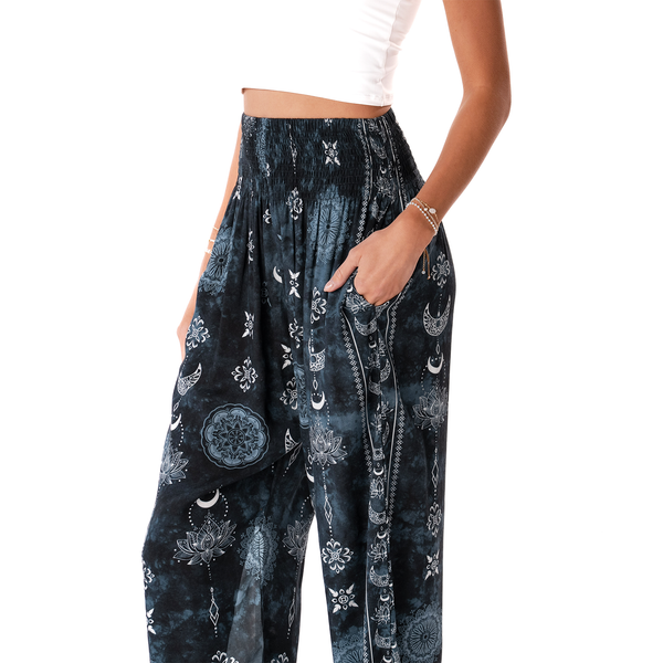Twilight Lotus Harem Pants with Pockets