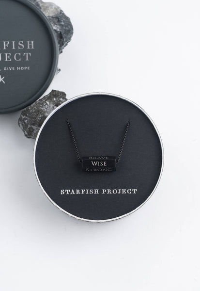 The Pillar Necklace – Matte Black