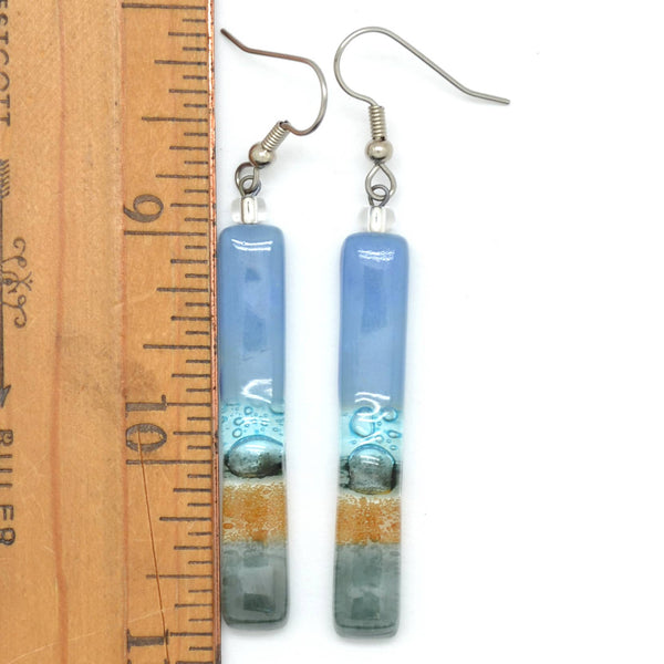 Long Colorful Glass Stick Earrings