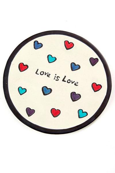 Kenyan Soapstone Love is Love Decorative Plate - Valentine's Day Gifts