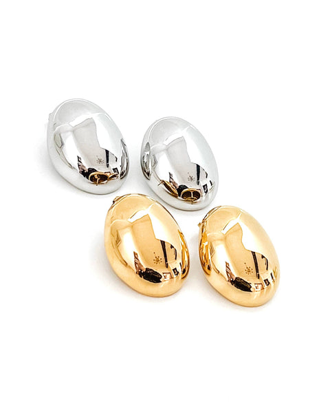 Estafane Oval Statement Stud Earrings
