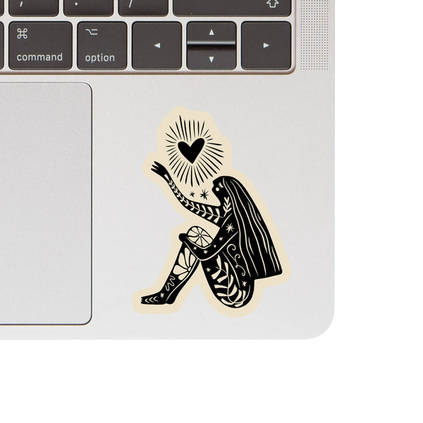 Floral Flower Lady Mystic High Quality Vinyl Sticker