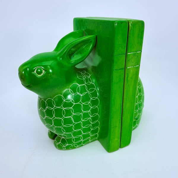 Soapstone Rabbit Bookend (miniature) 7.5" One-of-a-kind