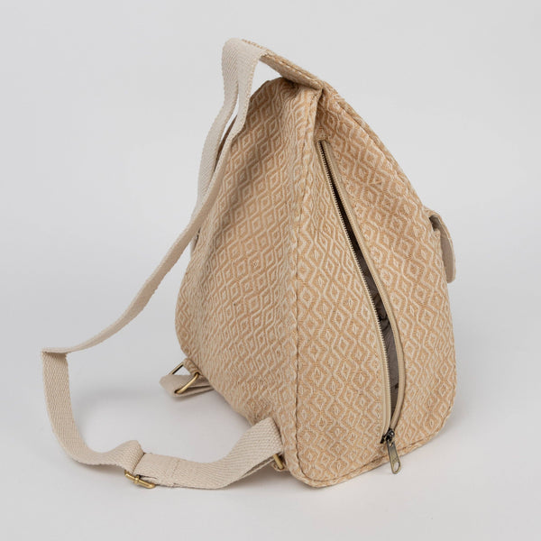 * Bulbul Mini Diamond Ivory Backpack