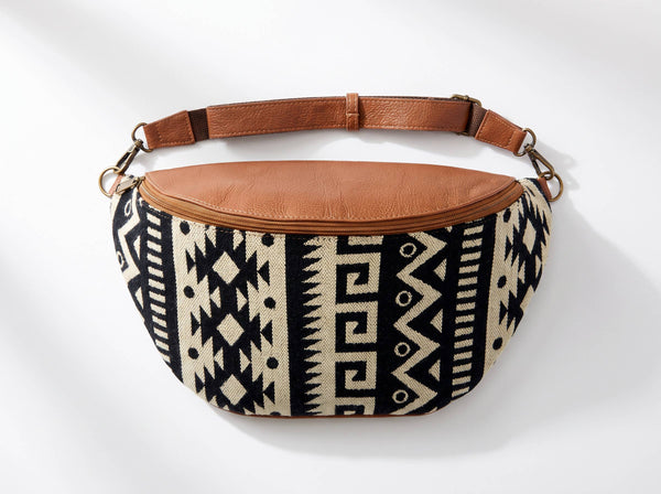 Belt Bag XL Leather & Artisan Textile