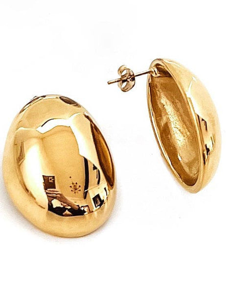 Estafane Oval Statement Stud Earrings
