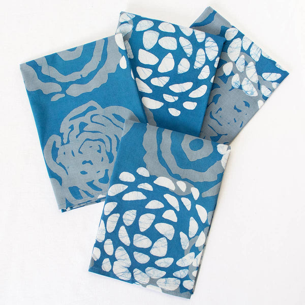 Indigo Blooms Organic Napkin