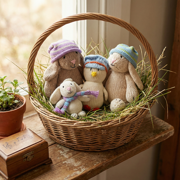 Bunny with Pastel Ornament