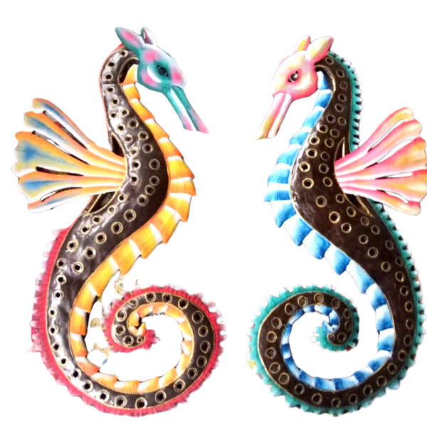 Painted Vibrant Seahorses