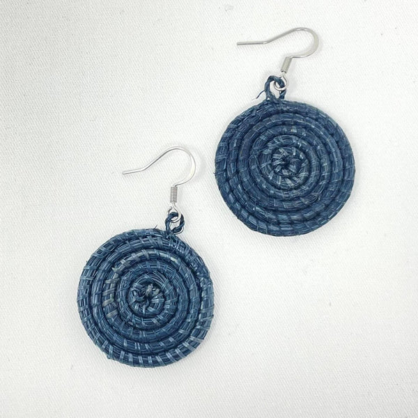 Woven Disc Earrings Small