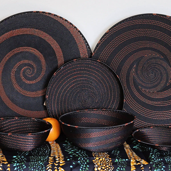 Copper and Black Zulu Wire Baskets
