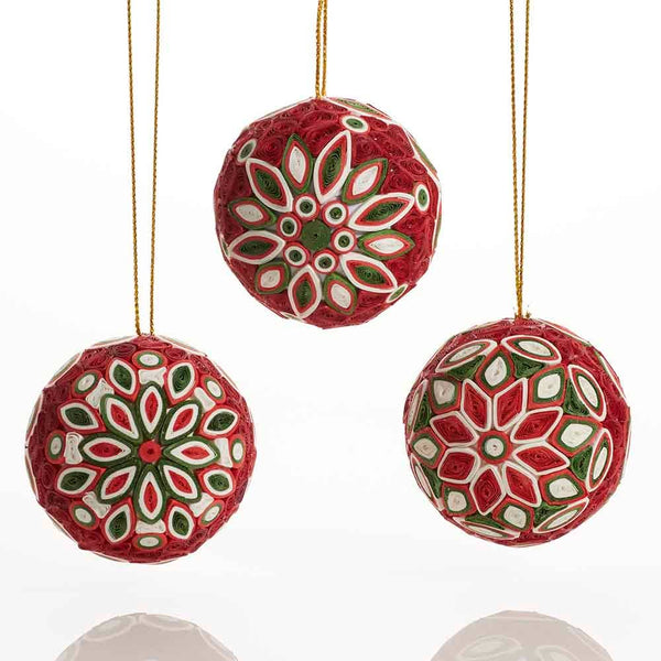 Quilled Christmas Balls Ornaments