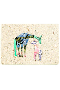 Mother Giraffe and Baby Recycled Note Card