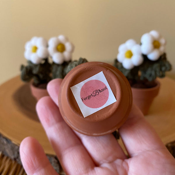Pompom, Felt & Macrame Forever Fibre Flower -Mini Double