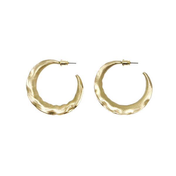 Wavy Hoops - Gold