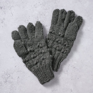 Knobby Wool Gloves (available in Gray or Ivory)