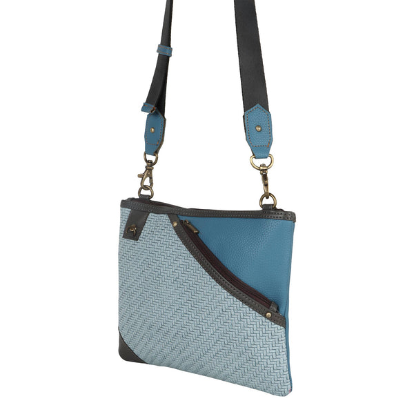 FOXIE - Grayson Wide Crossbody in Blue
