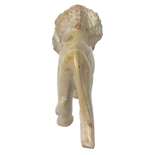 Soapstone Lion Natural Stone Sculpture