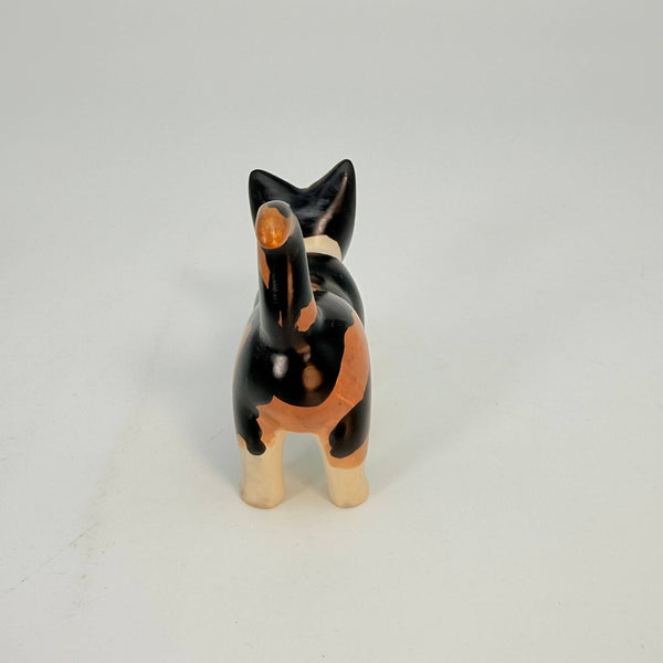 Soapstone Cat, Calico, Detailed, 4"