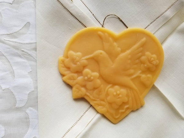 Hummingbird Heart | Beeswax Ornament