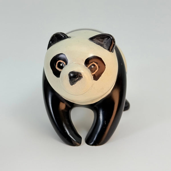 Soapstone Panda Bear Cuddly, 4.75"