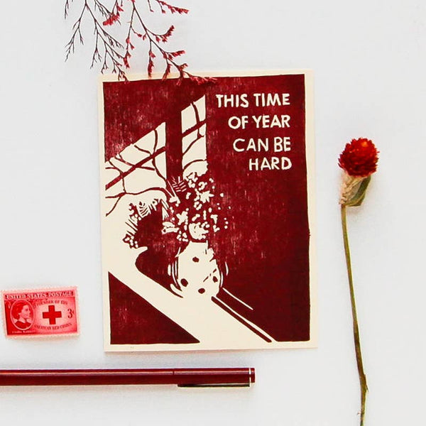 Hard Winter Light Sympathy Card