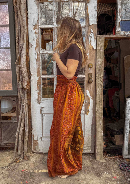 Boho Floral Printed Jumpsuit Pants 2 in 1, Free Spirit Style