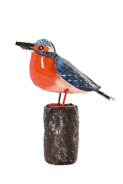 Recycled Metal Victorious Kingfisher Sculpture