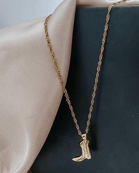 Cowgirl Up Western Boot Necklace