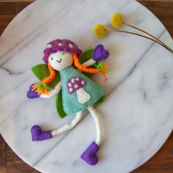 Mushroom Bonnet Tooth Fairy Pillow Ginger Lavender