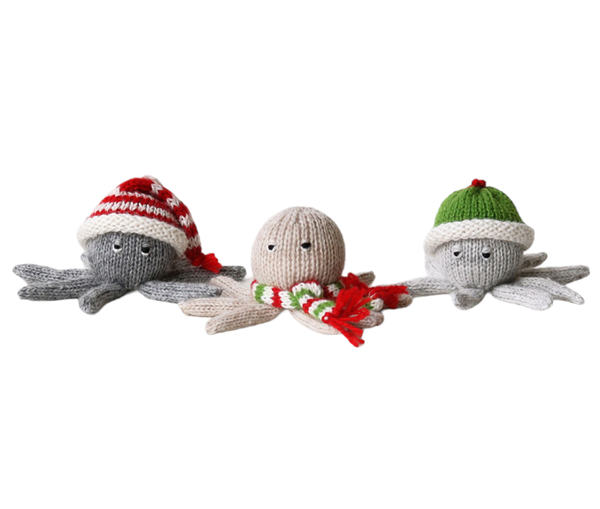 Octopus Holiday Ornaments
