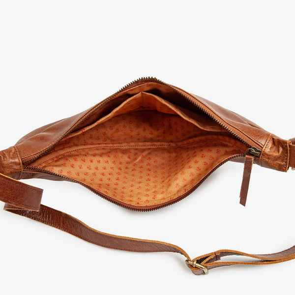 Leather Moon Sling Bag - Vintage