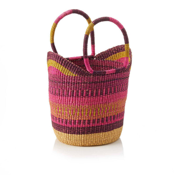 Bright Stripe Tote Basket