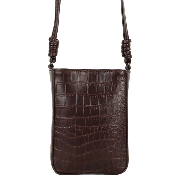 Katy Croc Print Bucket Bag