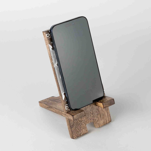 Vasai Mango Wood Phone Stand - Tree of Life *