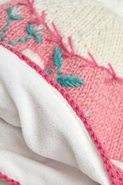 Color Block Blush Knit Slippers