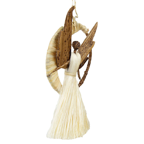 Angel Swinging on Crescent Moon Ornament