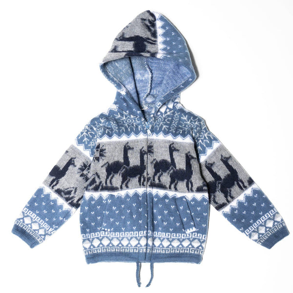 Kids' Alpaca Zip Hoodie – Sizes 0-2-4-6 | Farm Shop