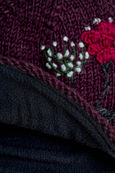 Theres Deep Plum Knit Beanie