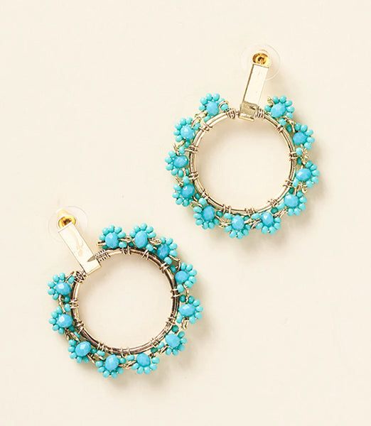 jatasya flower hoop earrings