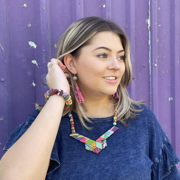 Kantha Button Bracelet