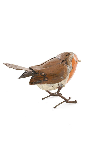 Recycled Metal Robin Sculpture