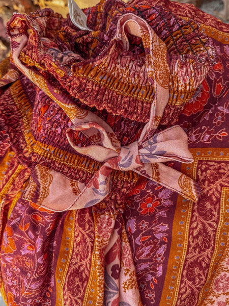 Boho Floral Printed Jumpsuit Pants 2 in 1, Free Spirit Style