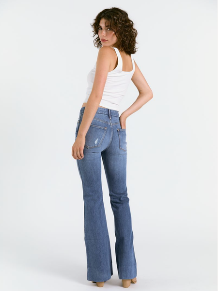 WANDERER 5 POCKET FLARE IN MABEL WASH