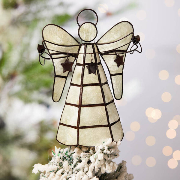 Capiz Angel Christmas Tree Topper