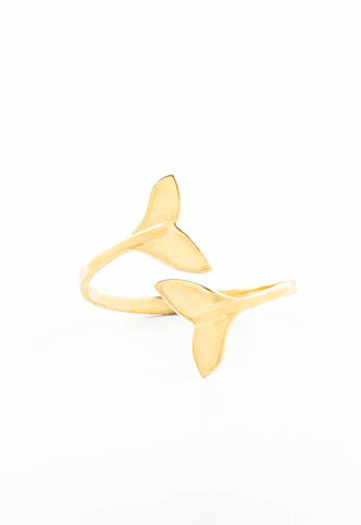 Whale Tale Wrap Ring in Gold